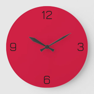 Cherry Red D2042D Color with Add Your Name Option Large Clock