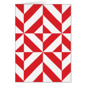 Cherry Red Geometric Deco Cube Pattern (Front)