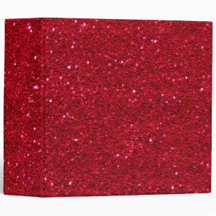 Cherry Red Glitter Binder