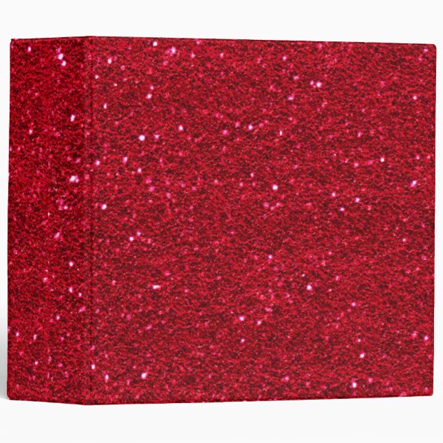 Cherry Red Glitter Binder (Front/Spine)