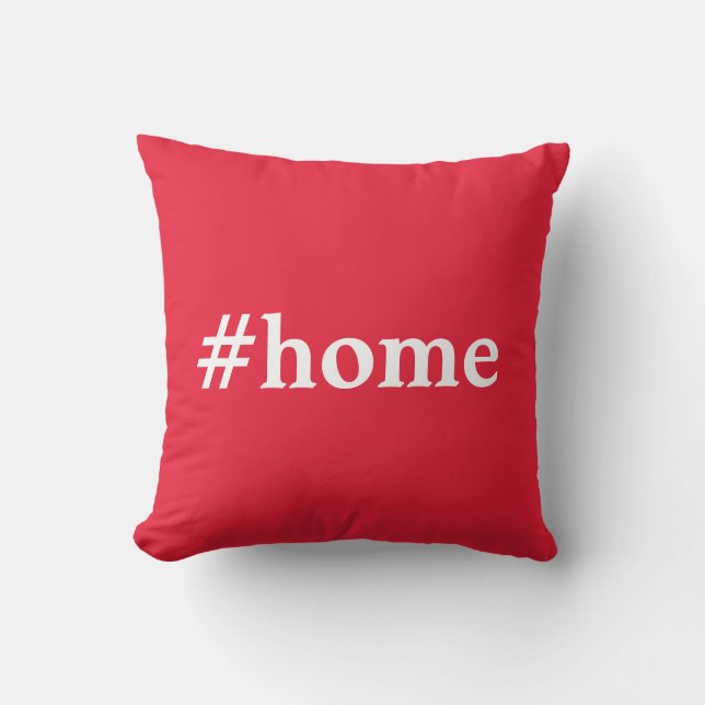 Cherry Red #Home Throw Pillow (Front)