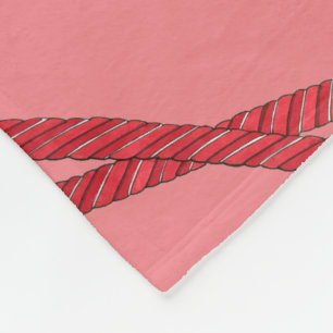 Cherry Red Licorice Whips Liquorice Twist Candy Fleece Blanket