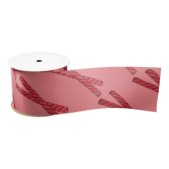 Cherry Red Licorice Whips Liquorice Twist Candy Satin Ribbon (Spool)