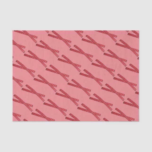 Cherry Red Licorice Whips Liquorice Twist Candy Tissue Paper (Front)