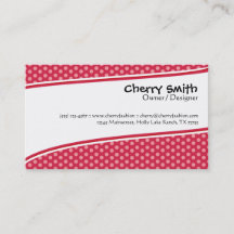 Cherry Red/Pink Modern Card