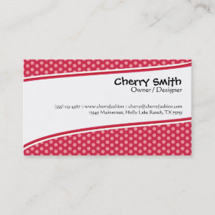 Cherry Red/Pink Modern Card