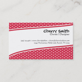 Cherry Red/Pink Modern Card