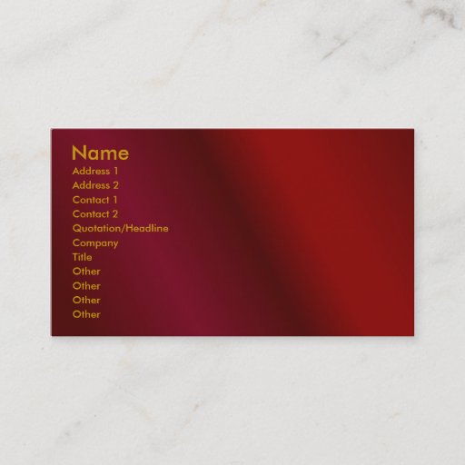 Customizable Cherry Red Profile Card Business Card