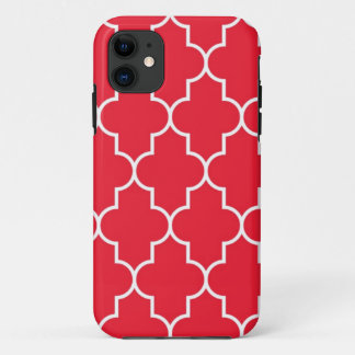Cherry Red Quatrefoil iPhone 11 Case