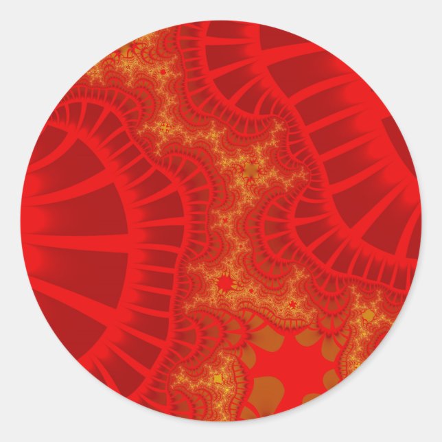 Cherry Red Remix Classic Round Sticker (Front)