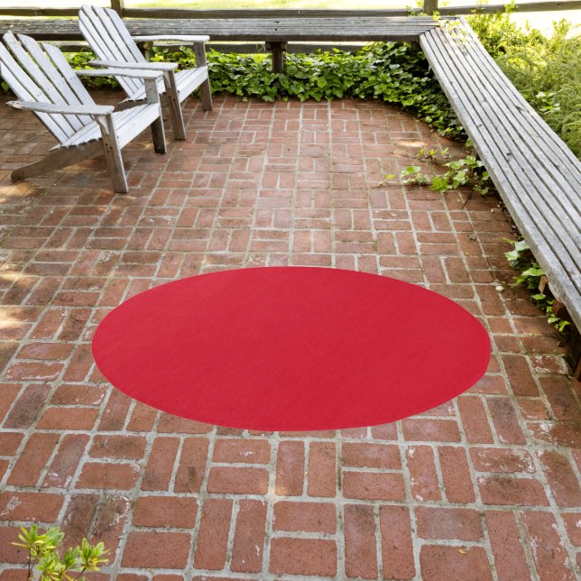 Cherry Red Solid Outdoor/Indoor Rug (Insitu (Outdoor 3))