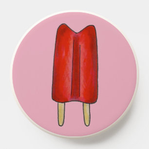 Cherry Red Twin Pop Popsicle Ice Lolly Popsicles PopSocket