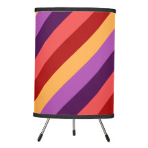 Cherry Red Violet Stripes Tripod Lamp