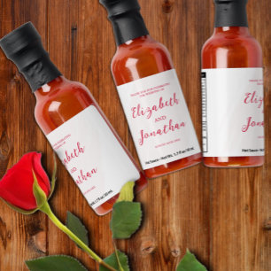 Cherry Red Wedding Hot Sauces