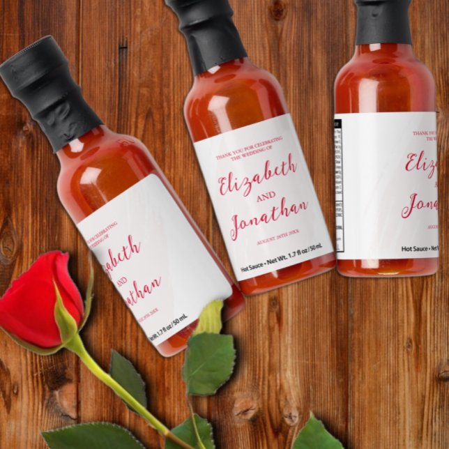 Cherry Red Wedding Hot Sauces (Creator Uploaded)