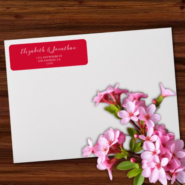 Cherry Red Wedding Label (Creator Uploaded)