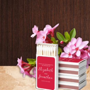 Cherry Red Wedding Matchboxes