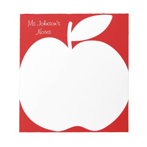 Cherry red writing note pads for school teacher