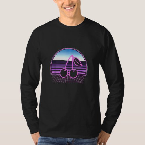 Cherry Retro 80s Vaporwave Aesthetic T_Shirt