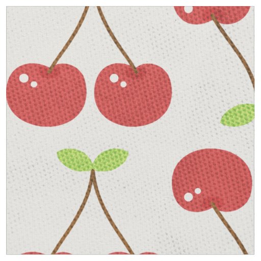 Cherry Retro Fabric - Large Print