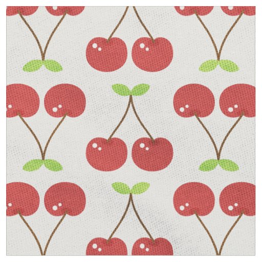 Cherry Retro Fabric - Sm Print