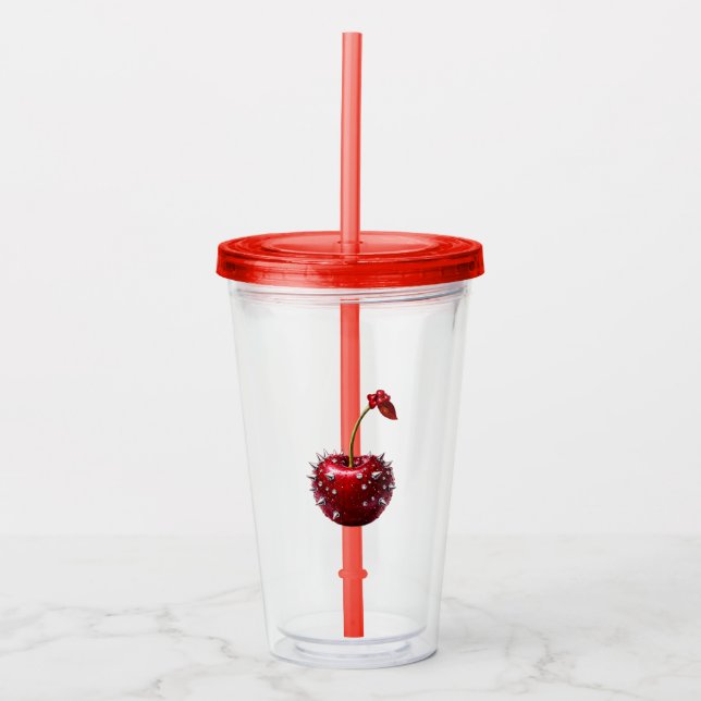 Cherry Rock Style Acrylic Tumbler (Front)
