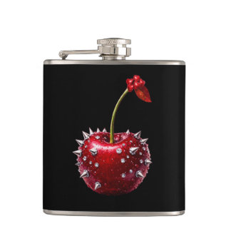 Cherry Rock Style Stainless Steel Flask