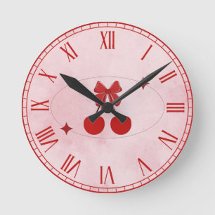 Cherry Round Clock