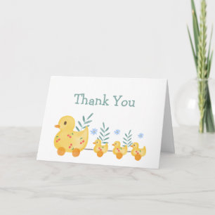 Cherry Rubber Mommy Duck Baby Shower Welcome Sign Thank You Card