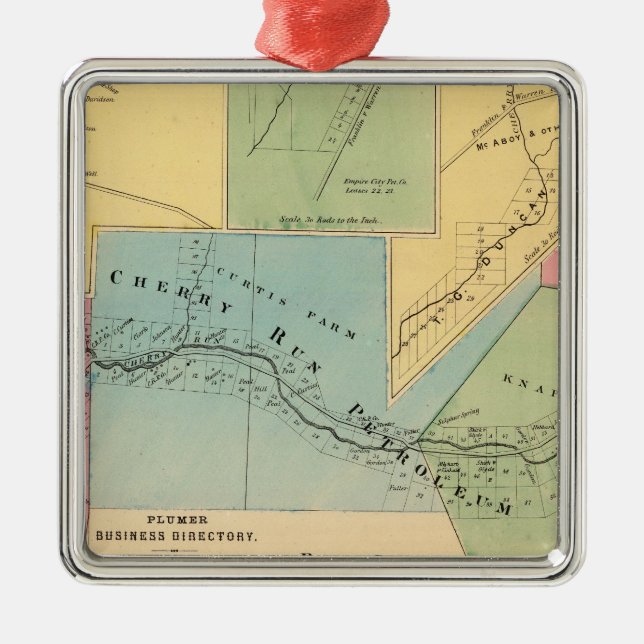 Cherry Run, Plumer Metal Ornament (Front)