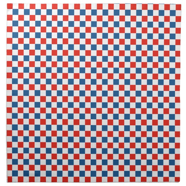 Cherry Rustic Farmhouse Checkered Coordinate Cloth Napkin (Front)
