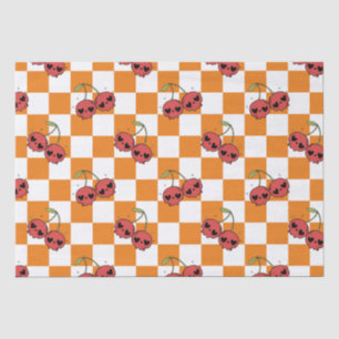 Cherry Skull Checkerboard – Alt Aesthetic Tissue Paper