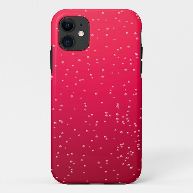 Cherry Soda with Tiny Bubbles Background Art Case-Mate iPhone Case (Back)
