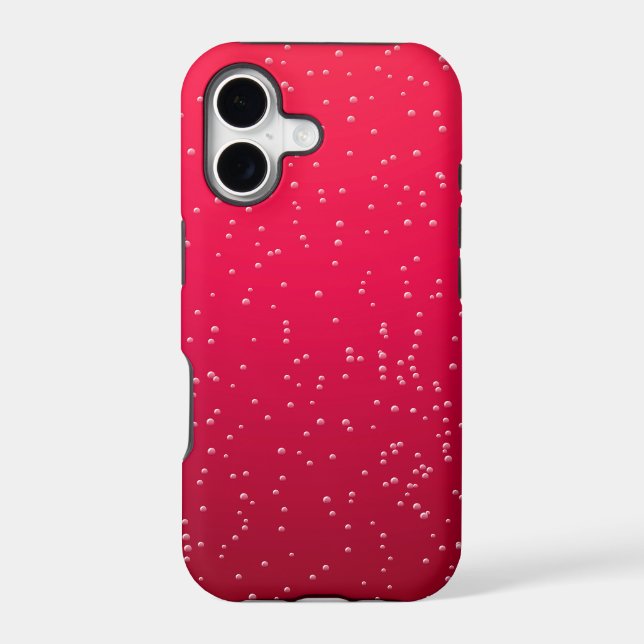 Cherry Soda with Tiny Bubbles Background Art Iphone Case (Back)