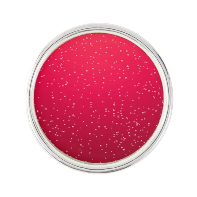 Cherry Soda with Tiny Bubbles Background Art Lapel Pin (Front)
