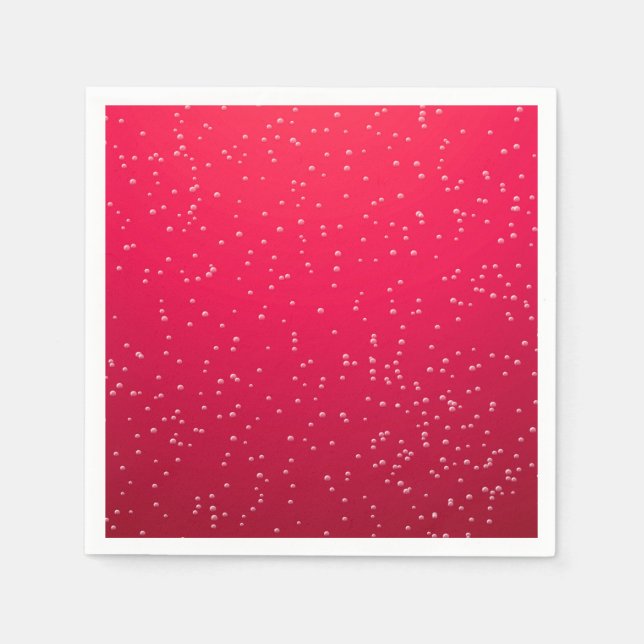 Cherry Soda with Tiny Bubbles Background Art Napkins (Front)