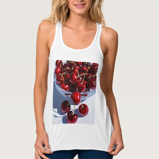 Cherry Spirit – Fresh, Fun, and Feminine Look Tank Top (Front)