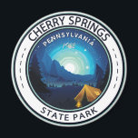 Cherry Springs State Park Pennsylvania Badge Magnet<br><div class="desc">Cherry Springs State Park illustration in a badge style circle.</div>