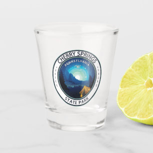 Cherry Springs State Park Pennsylvania Badge Shot Glass