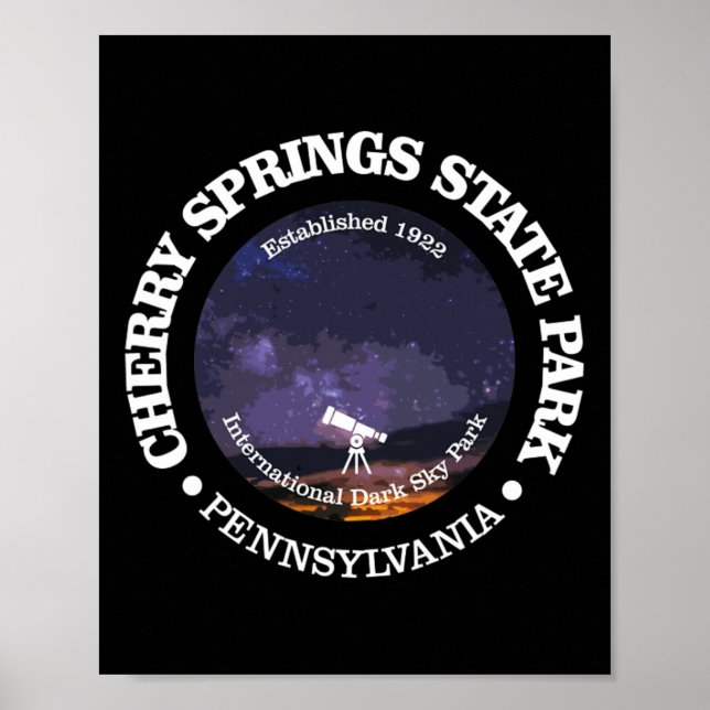 Cherry Springs State Park Shirt Funny Hiking 1922  Poster (Front)