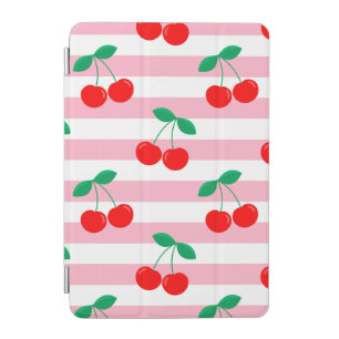 Cherry Stripe Pattern – Retro Fruit Gift & Decor iPad Mini Cover