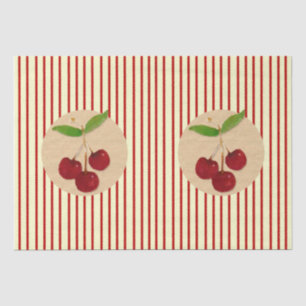 Cherry Stripe Tissue Paper
