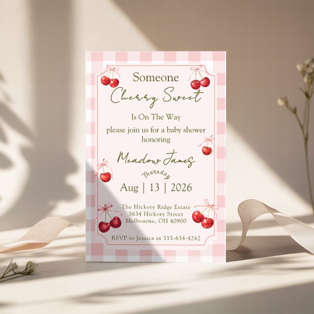 Cherry Sweet - Baby Shower Invitation (Creator Uploaded)