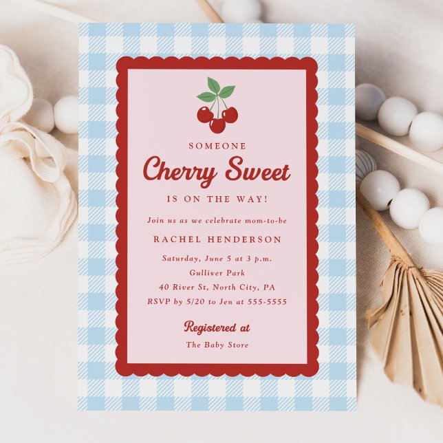 Cherry Sweet Baby Shower  Invitation (Creator Uploaded)
