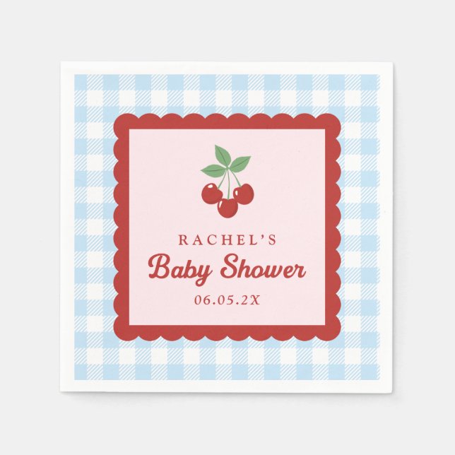 Cherry Sweet Baby Shower Napkins (Front)