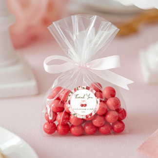 Cherry Sweet baby shower sticker