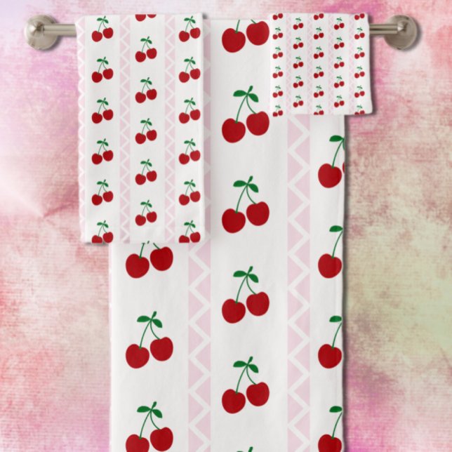 Cherry Sweet Bath Towel Set (Creator Uploaded)