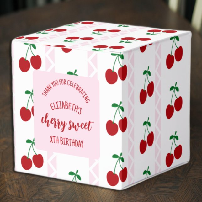 Cherry Sweet Birthday Favor Boxes (Creator Uploaded)