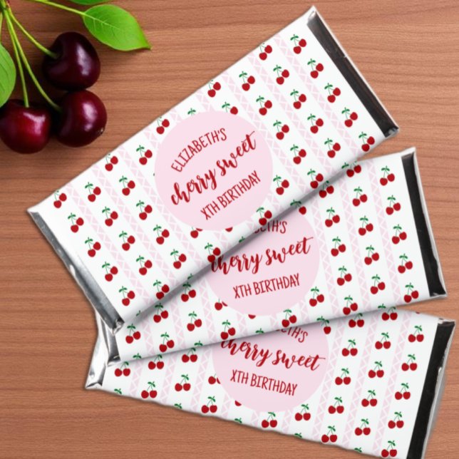 Cherry Sweet Birthday Hershey Bar Favors (Creator Uploaded)