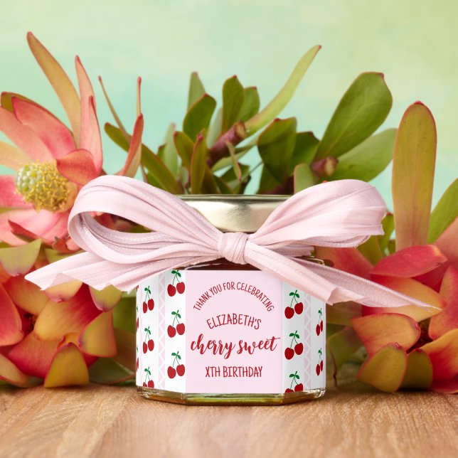 Cherry Sweet Birthday Honey Jar Favors (Insitu (Wedding))